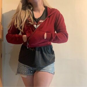 Cropped style zip up